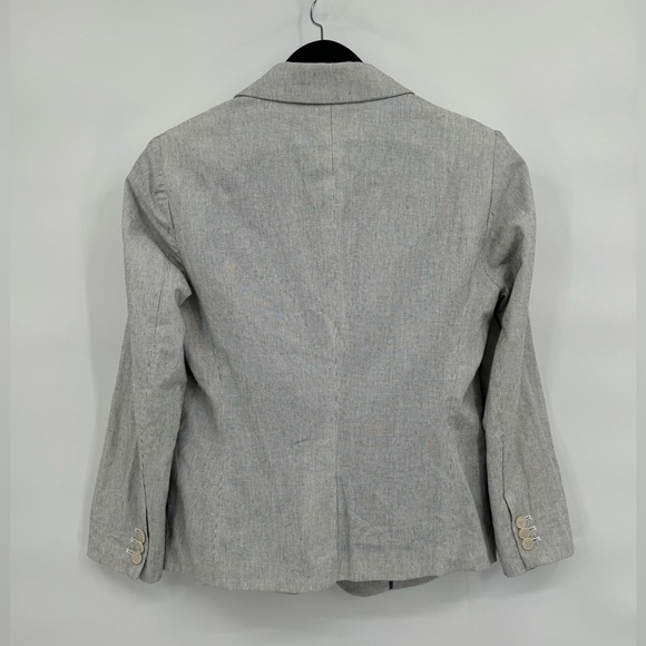 Lucky Brand Lightweight Stripped White Blue Button Closure Jacket size 6 NWT - Picture 2 of 11